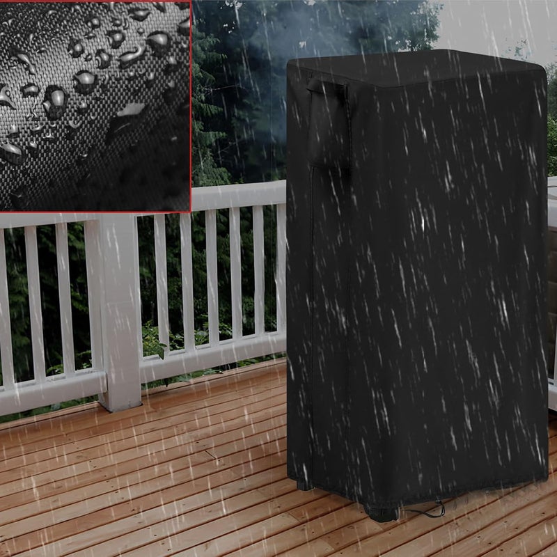 Aidetech Smoker Cover Fit for Maison BACKYARDS Large Vertical Electric Smoker Grill, Waterproof Outdoor Grill Smoker Covers with UV Protection & Windproof Straps -19" D x 23" W x 45" H - Image 4